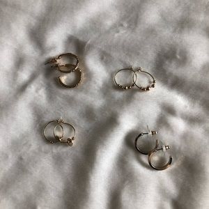 Gold hoops set